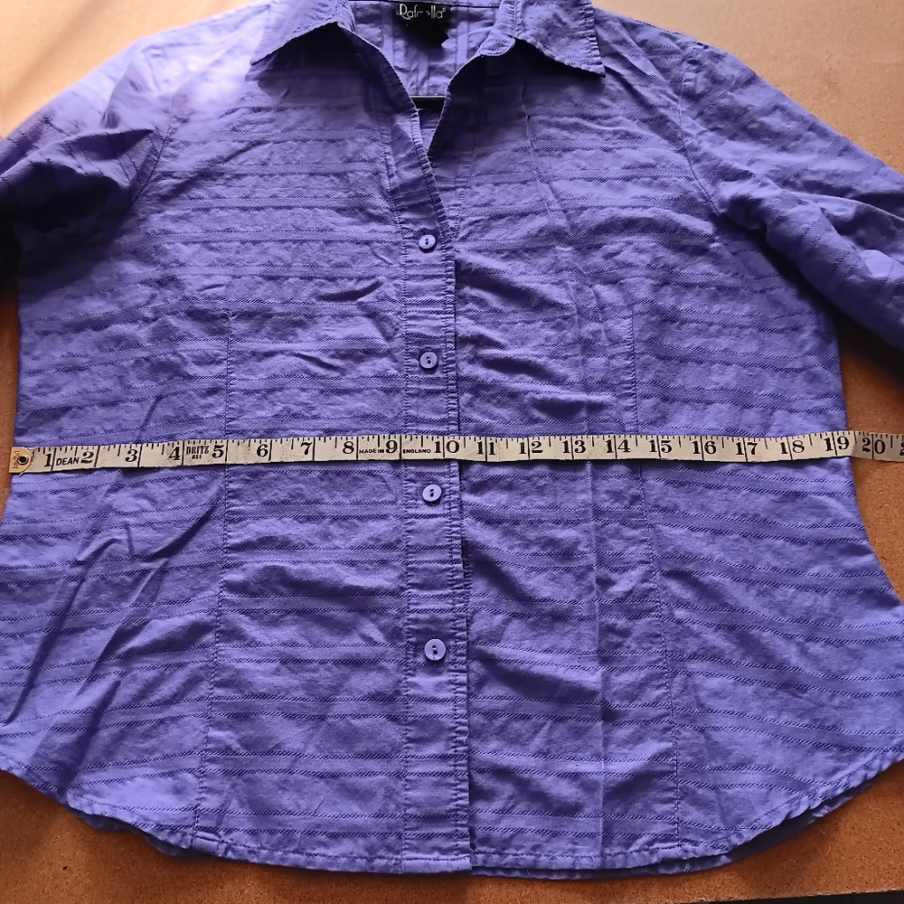 Rafaella Lilac-Purple Button-Up Size 14 - Picture 9 of 12